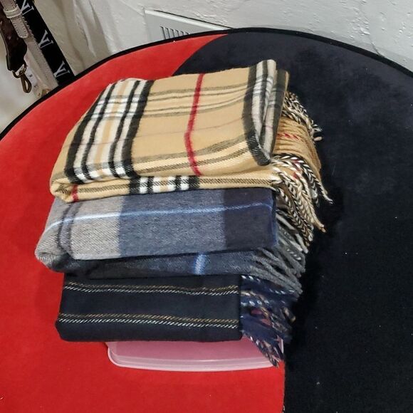 3 Cashmere Scarves, 1 Christian Dior Monsieur, Jos. A. Bank & V.Fraas NWT - Picture 2 of 14